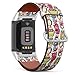 Compatible with Fitbit Charge 5, Patterned Leather Replacement Band (Colorful Cartoon Owls Pattern)