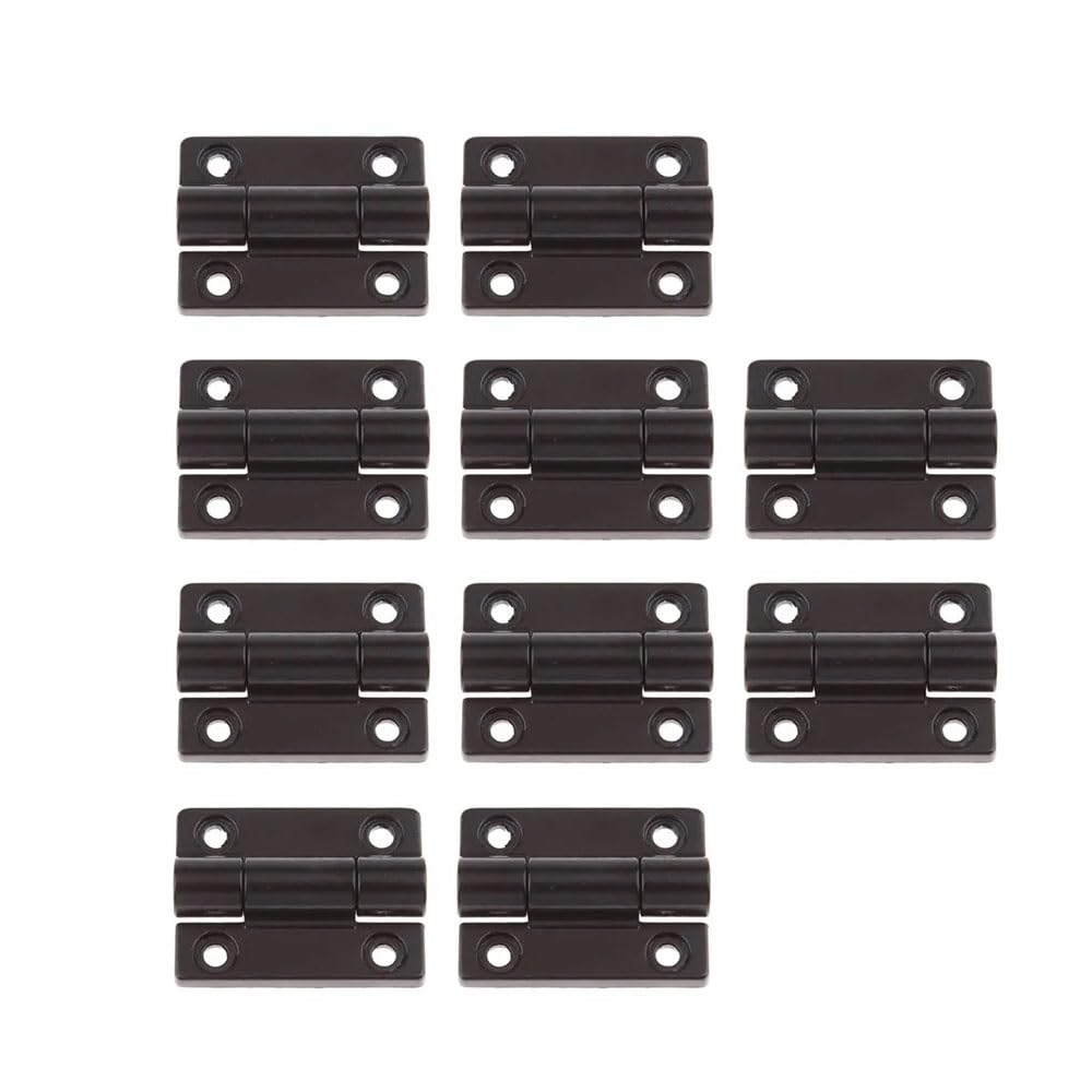 Wkfbifly Black 10Pcs 10Pcs Furniture Hinges Adjustable Torque Damping Free Positioning Stop Flat Rotation For Cabinet(Black 10Pcs)