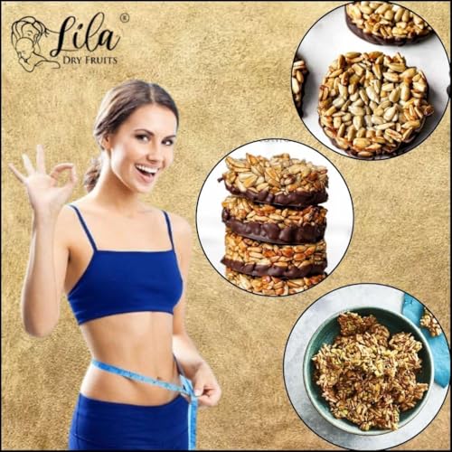 Image of LILA DRY FRUITS Sunflower Seeds 200 Grams Raw & Natural Surajmukhi ke Beej Premium Edible Seeds for Snacking, Salads, Smoothies, Breakfast Bowls, Baking & Daily Nutrition Perfect for Gifting