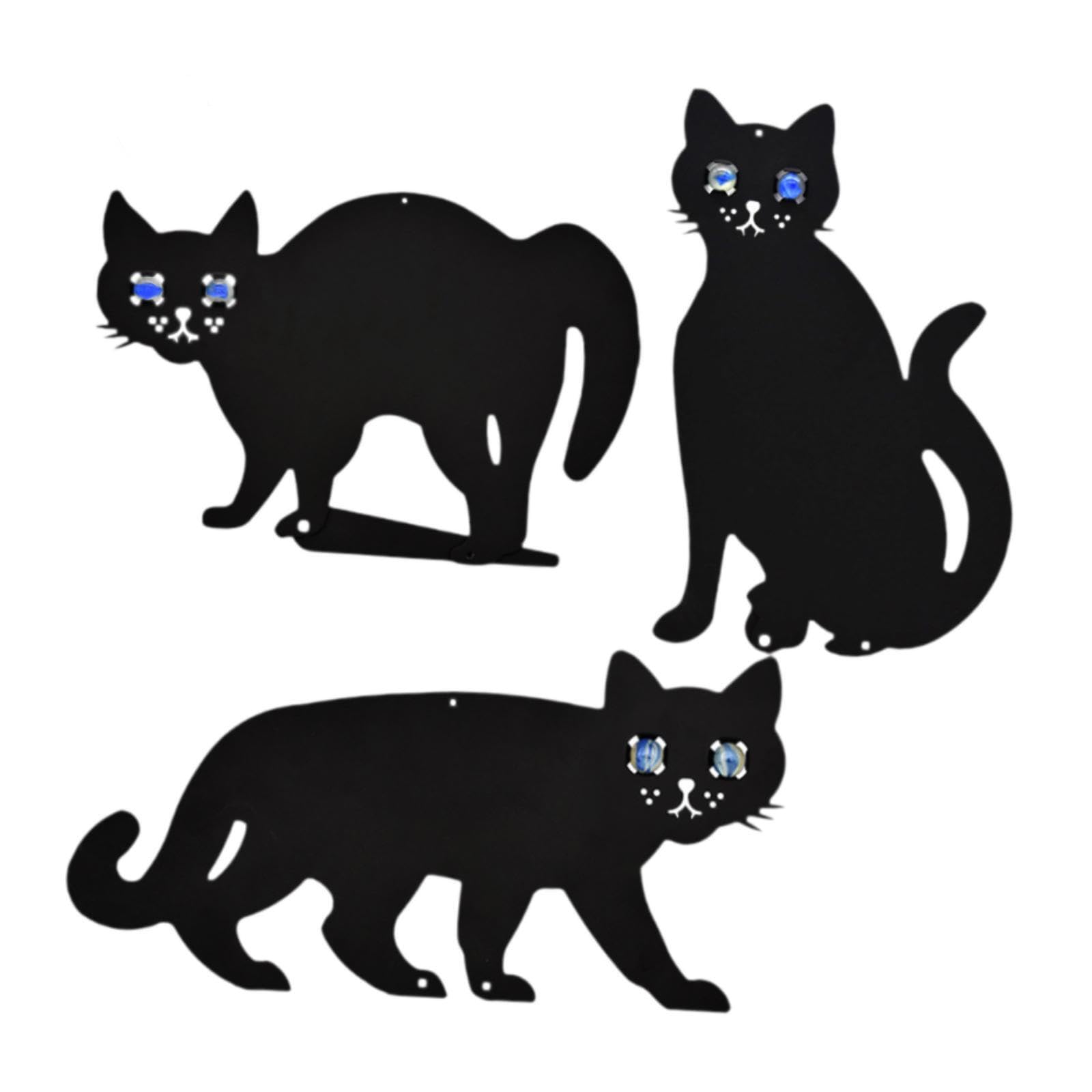 Quxvuis Black Halloween Cat Garden Stakes Cat Metal Decorative Statues For Yard Decoration Animal Stakes Courtyard Weather Resistant Decorate Garden Yard Art