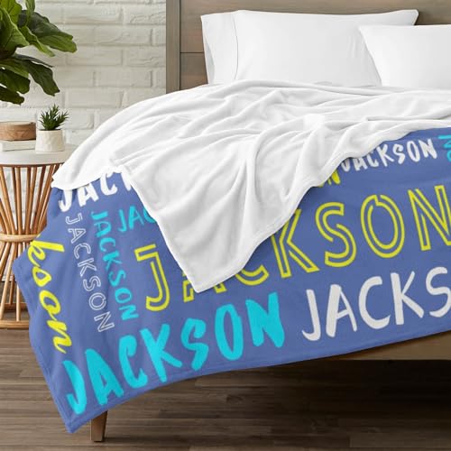 Personalized Name Blanket Customized Baby Blankets for Girls Boys Adults Monogrammed Blankets and Throws Christmas Birthday Mothers Fathers Valentines Day Gift