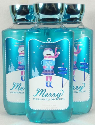Bath & Body Works Merry Marshmallow Kiss Shower Gel Lot - 10oz X3
