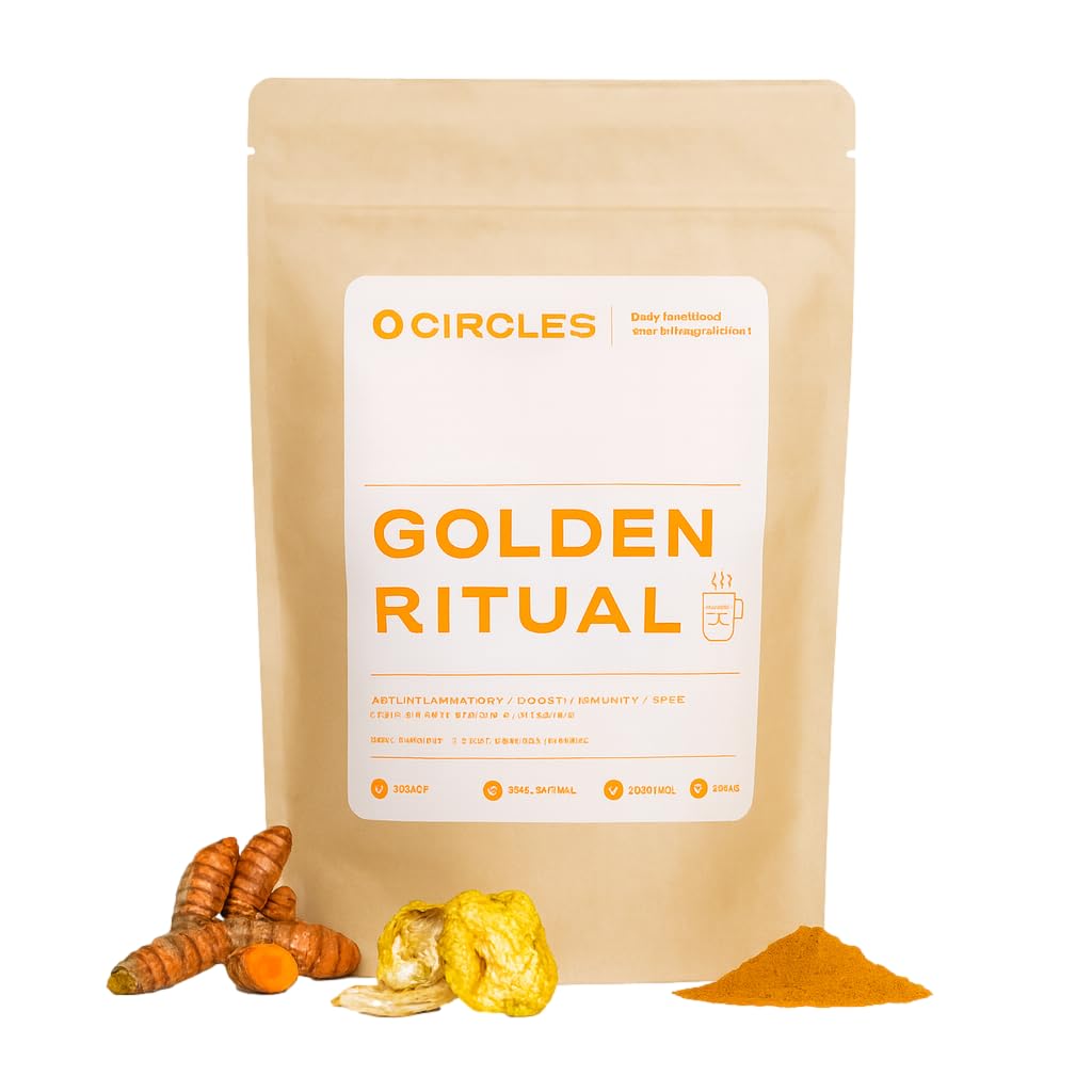 Golden Ritual – Curcuma, Gingembre, Maitake & Cannelle | Boisson adaptogène naturelle | Anti-inflammatoire, digestion, immunité | Golden Latte bien-être – 100 g (GOLDEN RITUAL)