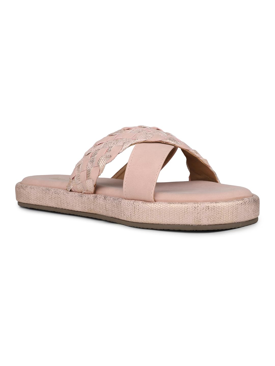 inc.5 Womens Peach Casual Embellished Open Toe Flat Mules Sandal-picture-22
