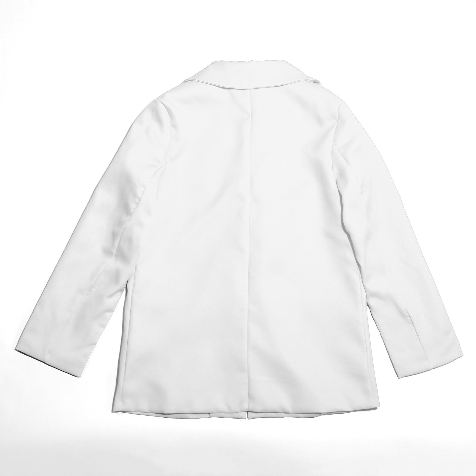 Chaqueta blazer niña manga larga cuello solapa bolsillo interior traje casual abierto delantero