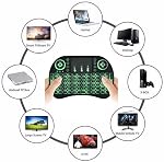 Clavier mini sans fil rétroéclairé, combo BIFANS Air Mouse portable avec pavé tactile pour Smart TV PC Android TV Box HTPC IPTV PC Pad Xbox Tablette Projecteur