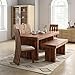 Waitrose Sheesham Wood Rectangle Dining Table 6 Seater | Wooden Six Seater Dinning Table with 4 Chairs & 1 Bench for Home | Kitchen Dinner Table | Dining Room Set for Restaurant | Honey Finish