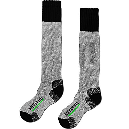 Meister Performance Wool Blend Over-The-Calf Socks - Warm, Dry & Comfortable - Heather Gray3