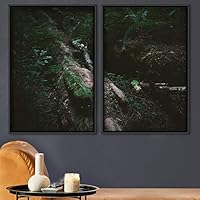 2 Piece Framed Canvas Wall Art Rustic Woods Canvas Prints Home Artwork Decoration for Living Room,Bedroom - 16