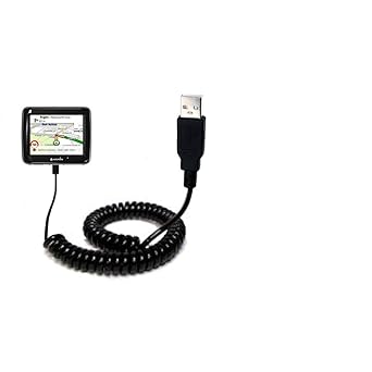 USB Spiral Sync and Charge Cable Compatible with Navman EZY30 EZY40 Adopts TipExchange Technology
