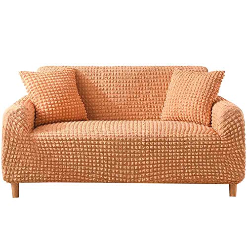 Housse de canapé épaisse orange pour rénover et protéger un canapé abîmé - 2