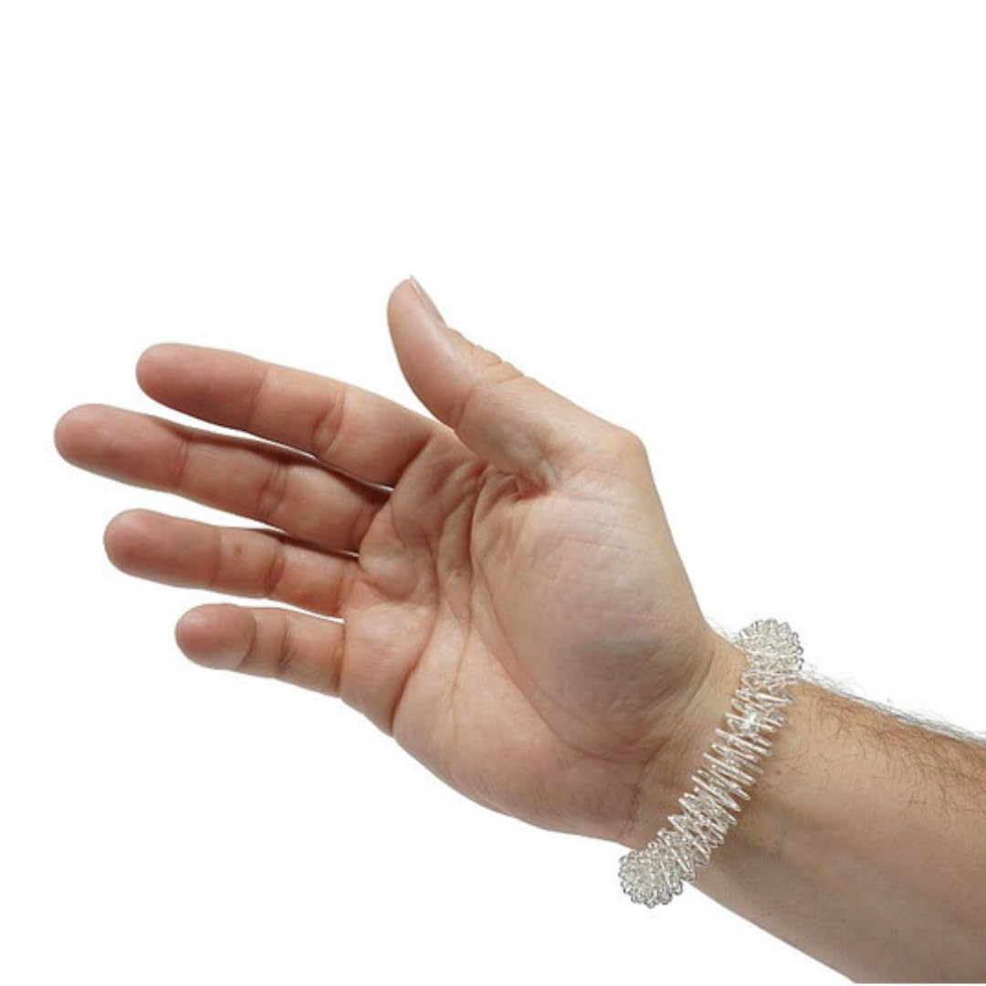 ATC Handels GmbH Set de masaje de manos y dedos Deluxe – diferentes colores y tamaños – para masajes suaves y relajación intensa (plata, 8 piezas)