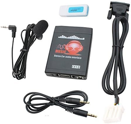 Bluetooth Car Kit, Car Stereo USB AUX 3.5mm Wireless Hands-Free Bluetooth Adapter for Mazda RX8 3 5 6 CX7 MPV MX-5 Tribute