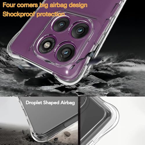 Image of REALCASE Silicone Moto Edge 60 Pro 5G Back Cover Case, Scratch Resistant Protective Crystal Clear Transparent Shock Proof Bumper Back Cover Case for Moto Edge 60 Pro 5G
