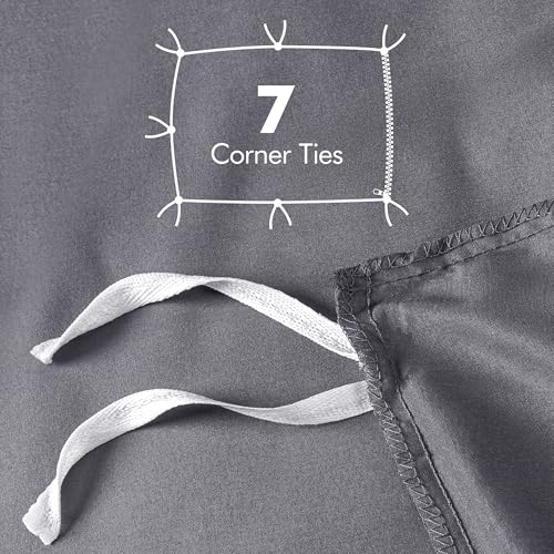 Utopia Bedding Duvet Cover Queen Size - 3 Piece with Zipper Closure - 1 Comforter Cover 90X90 Inches & 2 Pillow Shams 20X26 Inches (Pack of 10, Grey) Comforter Not Included