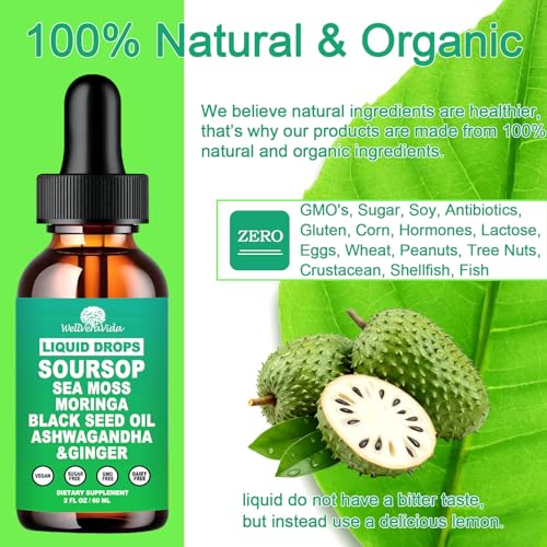 Image of Soursop Bitters Liquid, 10 in 1 Herbal Graviola Daily Gut Drops