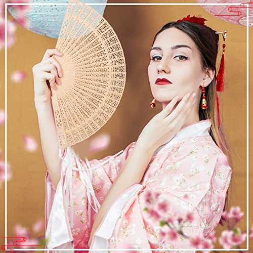 100 Pieces Wooden Hand Fans For Wedding Bulk Folding Handheld Fans With Gift Bags For Guests Vintage Chinese Fans Foldable Wood Fans For Baby Shower Favors Birthday Party Decorations Home Decor #TOP5