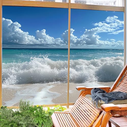 Película de privacidad para ventana con ondas grandes, 2 piezas 17.7x23.6 in miniatura 3