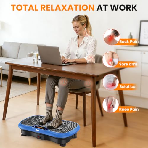 AXV Vibration Plate Exercise Machine Fitness Platform Body Vibrating Board | Powerful 200W Oscillating 120 Level Curved Design Shake Plate for Lymphatic Drainage Recovery Whole Body Toning With Handles - image 5