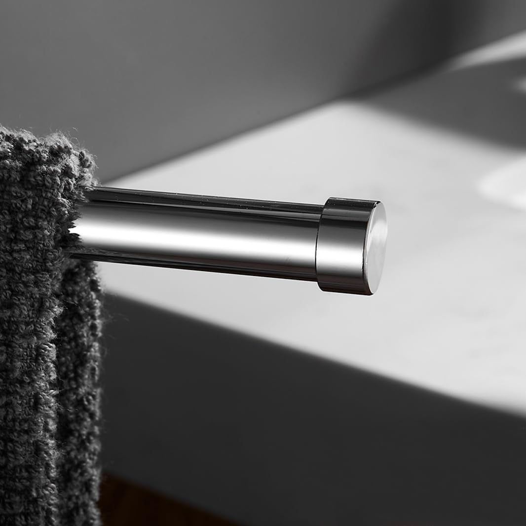 Toallero Giratorio para baño, Toallero Giratorio con Brazo Plegable, latón Macizo, Cromo Pulido, 3-5 Barras for baño o Cocina(4bar)