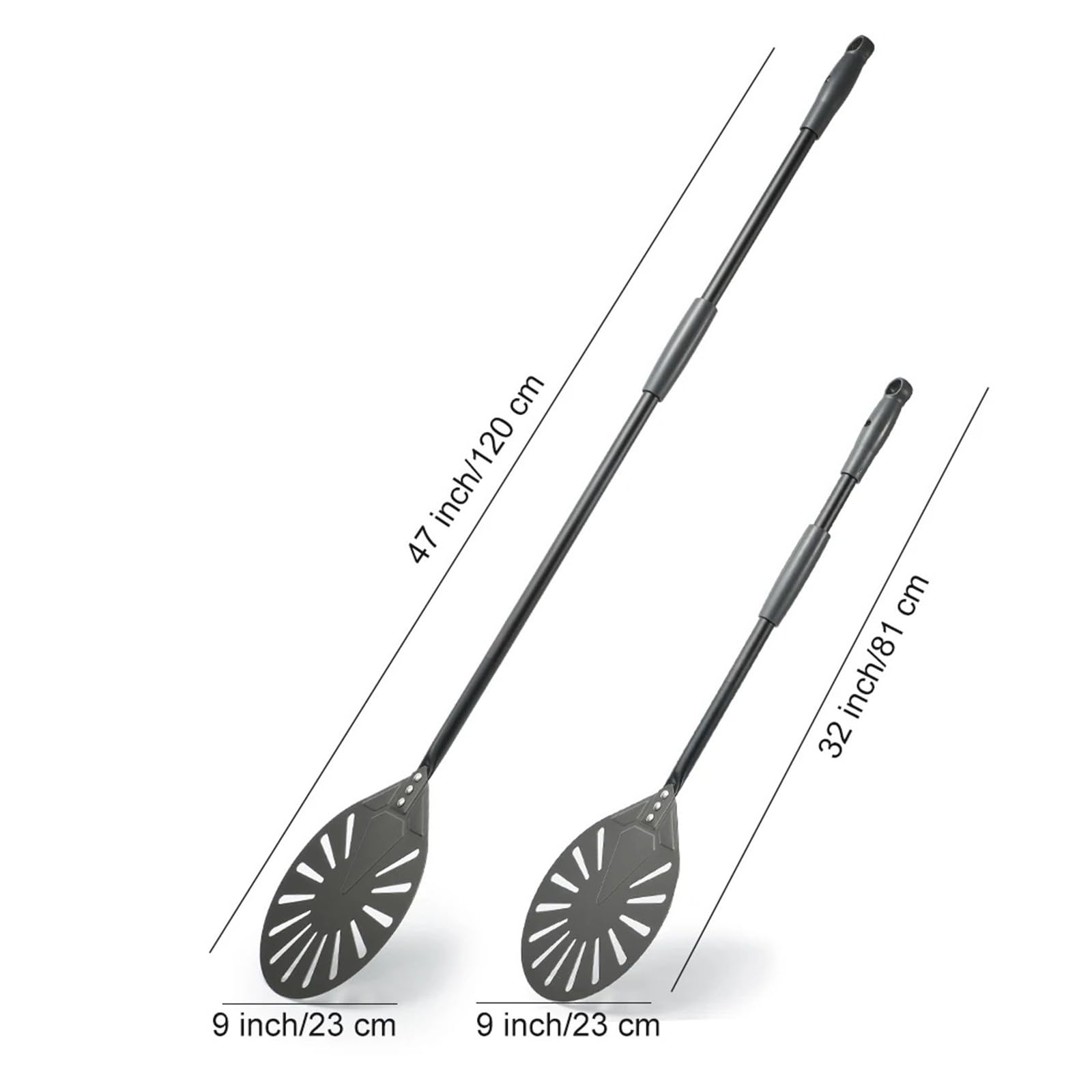 Generico Accessori For Pala Con Manico In Lega Di Alluminio Perforato Anodizzato Duro For Pizza Da 7/8/9 Pollici(8 inch SUS304)