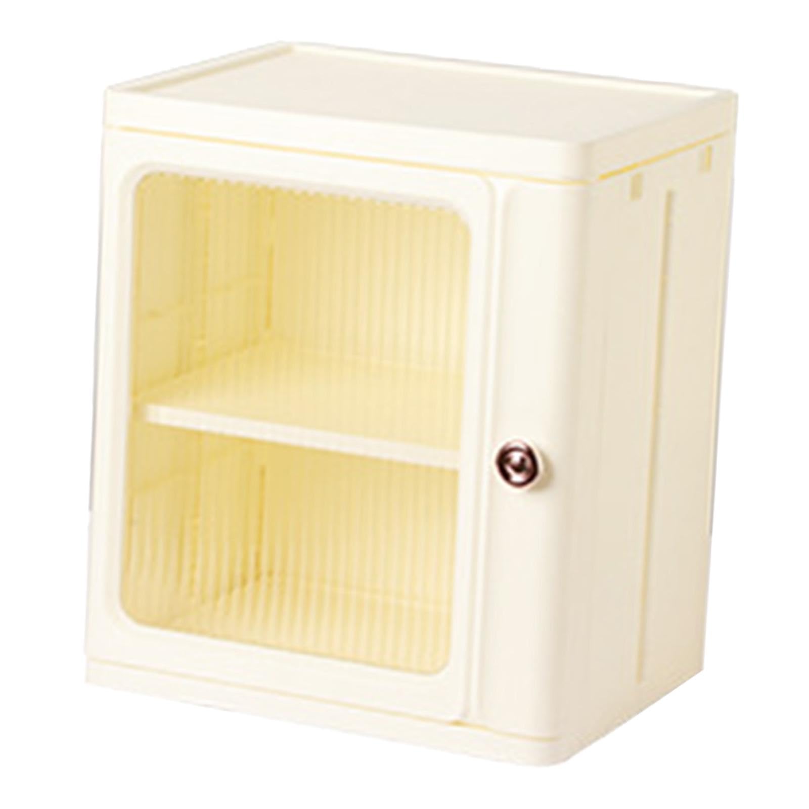 Storage Cabinet Kitchen Cabinet Folding Storage Box for Home Bedroom Bedside 1 Tier Without Wheel-image-8