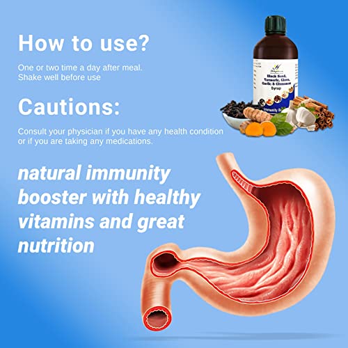 Herboganic Immune/Boost Potent Supplement With Black/Seed, Turmeric, Clove, Cinnamon & Garlic - Supports Imunity & Promotes Overall Wellness In Kids And Adults 8 Oz #TOP5