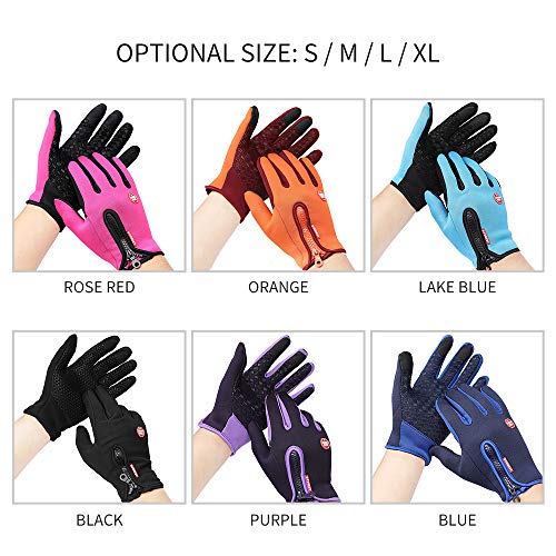 Luvas de ciclismo, Andoer Luvas de dedo completo para tela sensível ao toque para homens, mulheres,