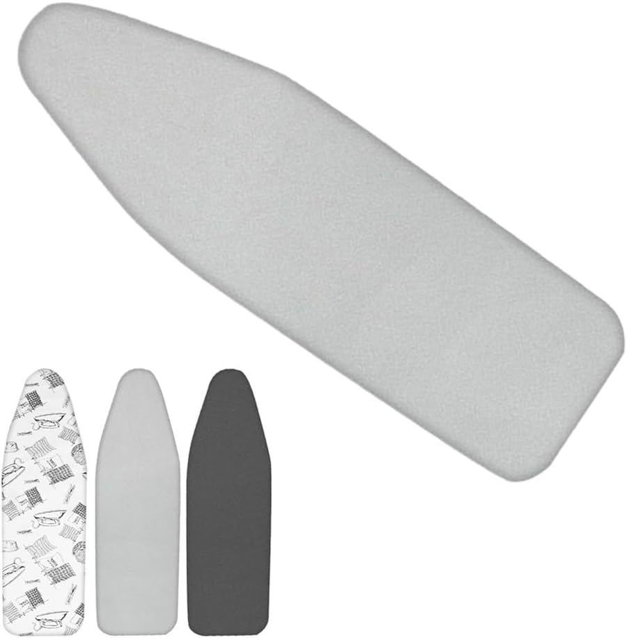 Cotton Replacement Iron Board Cover Ironing Board Cover with Padding 36x13 38x13 43x14 48x15in Ironing Board Cover and Pad Scorch Resistant Coating(Silver,38x13in(97x33cm))