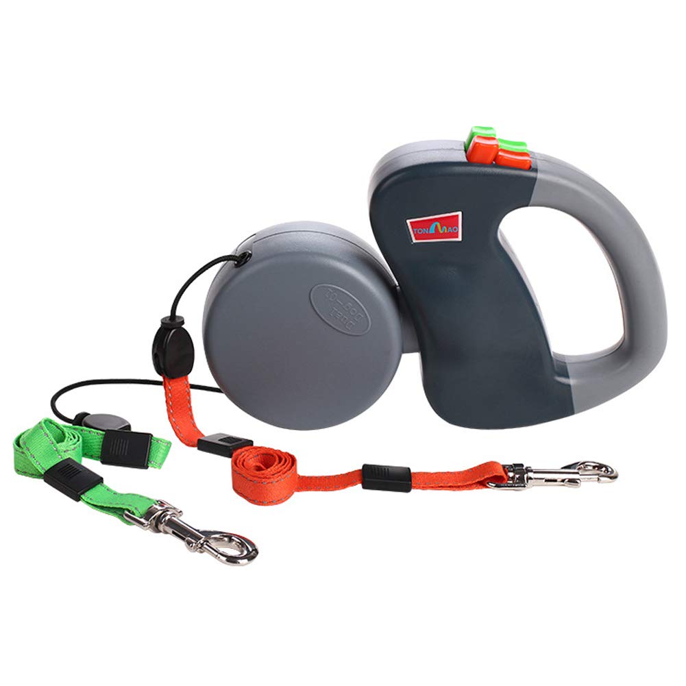 Pet - Correa de tracción automática de doble extremo (gris)