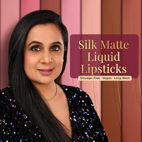 Image of Parul Garg Beauty Silk Matte Liquid Lipstick | Long-Lasting & Smudge-Proof | Soft Matte Finish | Vegan & Clean Beauty | Hydrates with Shea Butter & Vitamin E (Zinnia)