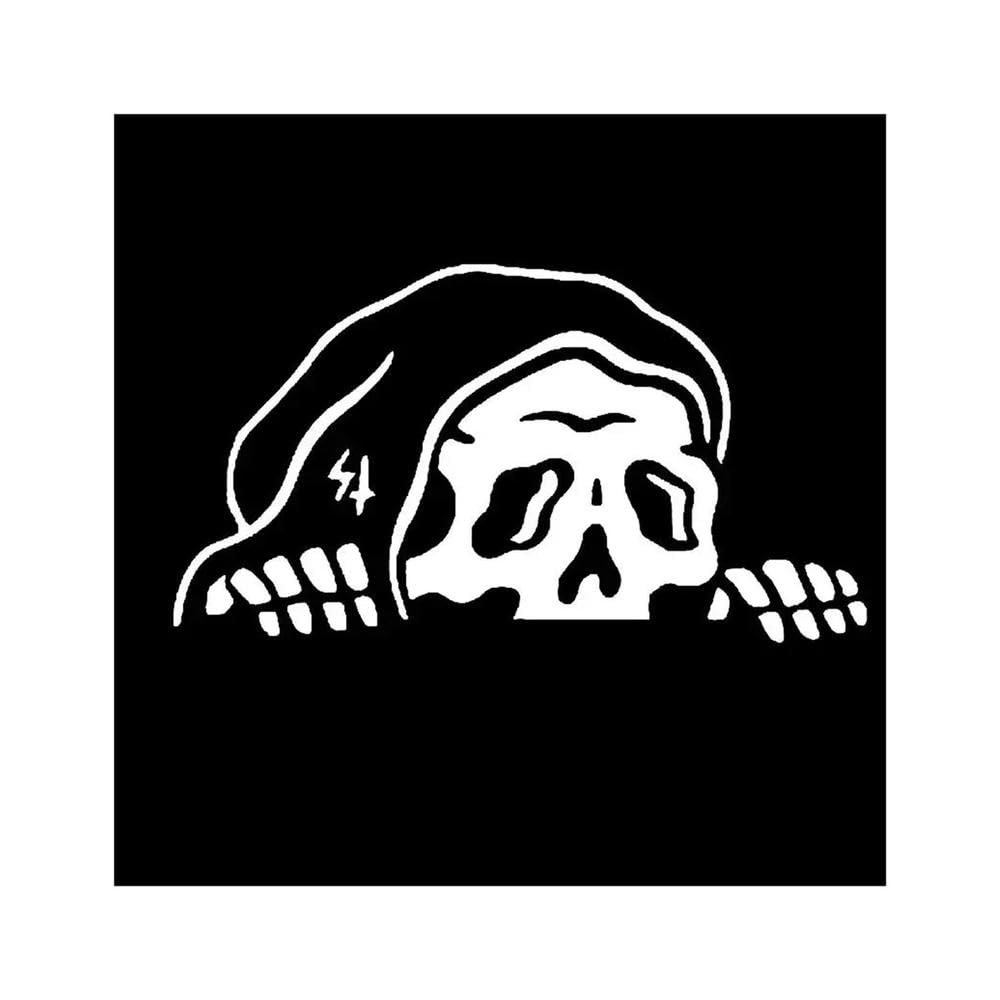 Skeleton Car Stickers Decorative Windshield Window Body(White,2pcs)