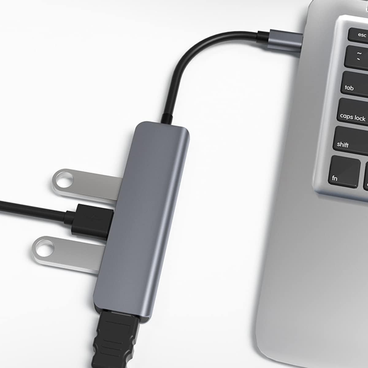 Hub USB C 4 in 1 Hub USB a 4 porte Micro USB Splitter USB Ultra-sottile Hub dati USB portatile Espansore porta USB HDMI 4K