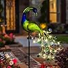 Metal Peacock Peacock Solar Stake Lights Decorative Waterproof for Garden Décor, Outdoor Patio Lawn Porch Yard Decorations Peacock Gardening Gifts for Mom Grandma Women Birthday