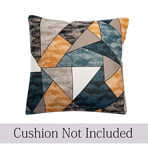 Image of HOKIPO Polyester, Spandex Stretchable Cushion Cover for Sofa, Multicolor, 16x16,(AR-4098-D3*2)