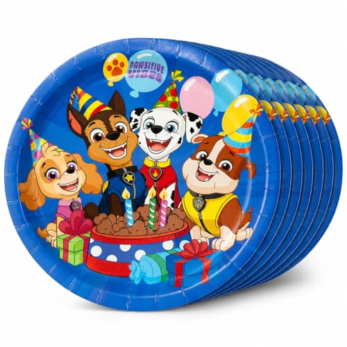 BeenSmile, 8 assiettes de 23 cm, assiettes jetables pour fêtes d'anniversaire pour enfants, articles de décoration de fête à thème