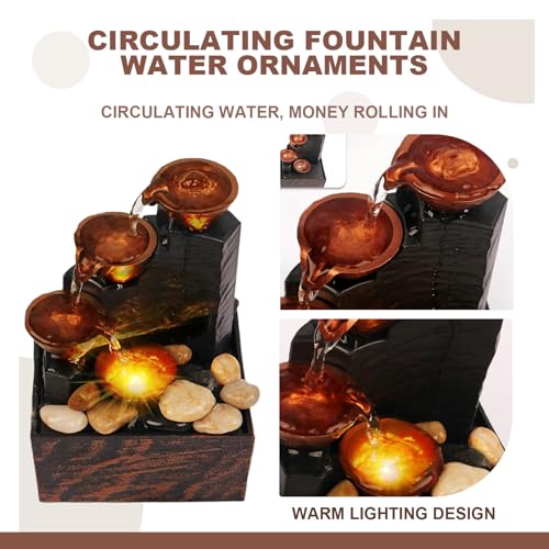 Son d'eau relaxant avec cette mini fontaine à eau contre le stress du bureau - 5