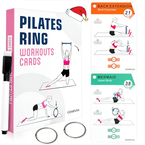 Cartes d'exercice pilates avec tapis pour tonifier le corps chez soi