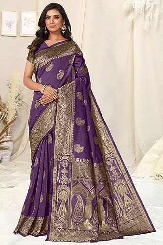 Image of MIRCHI FASHION Women Saree | Jacquard Banarasi Silk Woven Ethnic Motif Office Wear Sari
