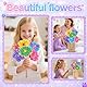 Own1one Bastelset für Mädchen 6-8 Jahre, Blumenstrauß Basteln mit PaillettenSpielzeug ab 4-12 Jahre Mädchen Burtstagsgeschenk für MädchenPapierbastelset Poke Art Blumen Basteln Kinder