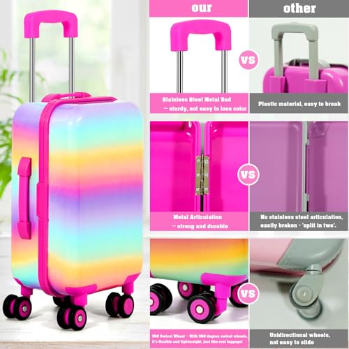 image for WONDOLL 27 PCS American 18-inch-Doll-Clothes and Accessories-Travel-Su