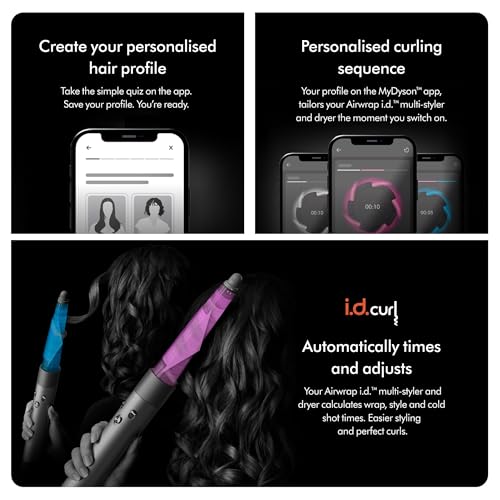 Image of Dyson Airwrap i.d. App Connected Intelligent Multistyler|Personalize Curl Sequence|6 in 1|Dry|Curl|Shape|Smooth|Hide Flyaways|No Heat Damage|7 Styling, 3 Speed & 3 Heat Settings|2 Year Warranty (Ceramic Patina)