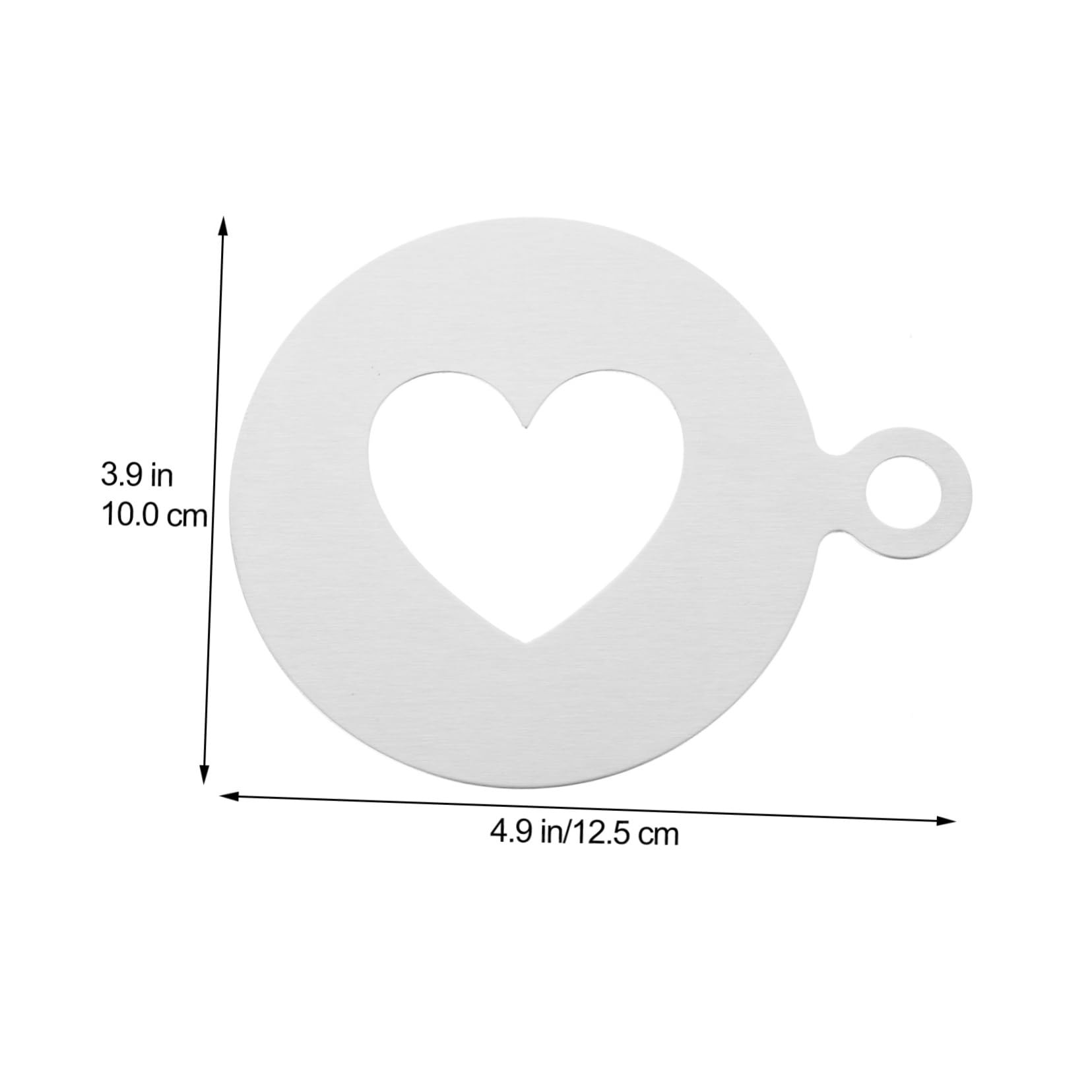 SOLUSTRE Heart-Shaped Drawing Mold Coffee Art Coffee Latte Stencils Coffee Stencils Art Coffee Accessories Coffee Bar Heart Stencil Cake Stencil Template Decorating Cut Coffee Decor Silver