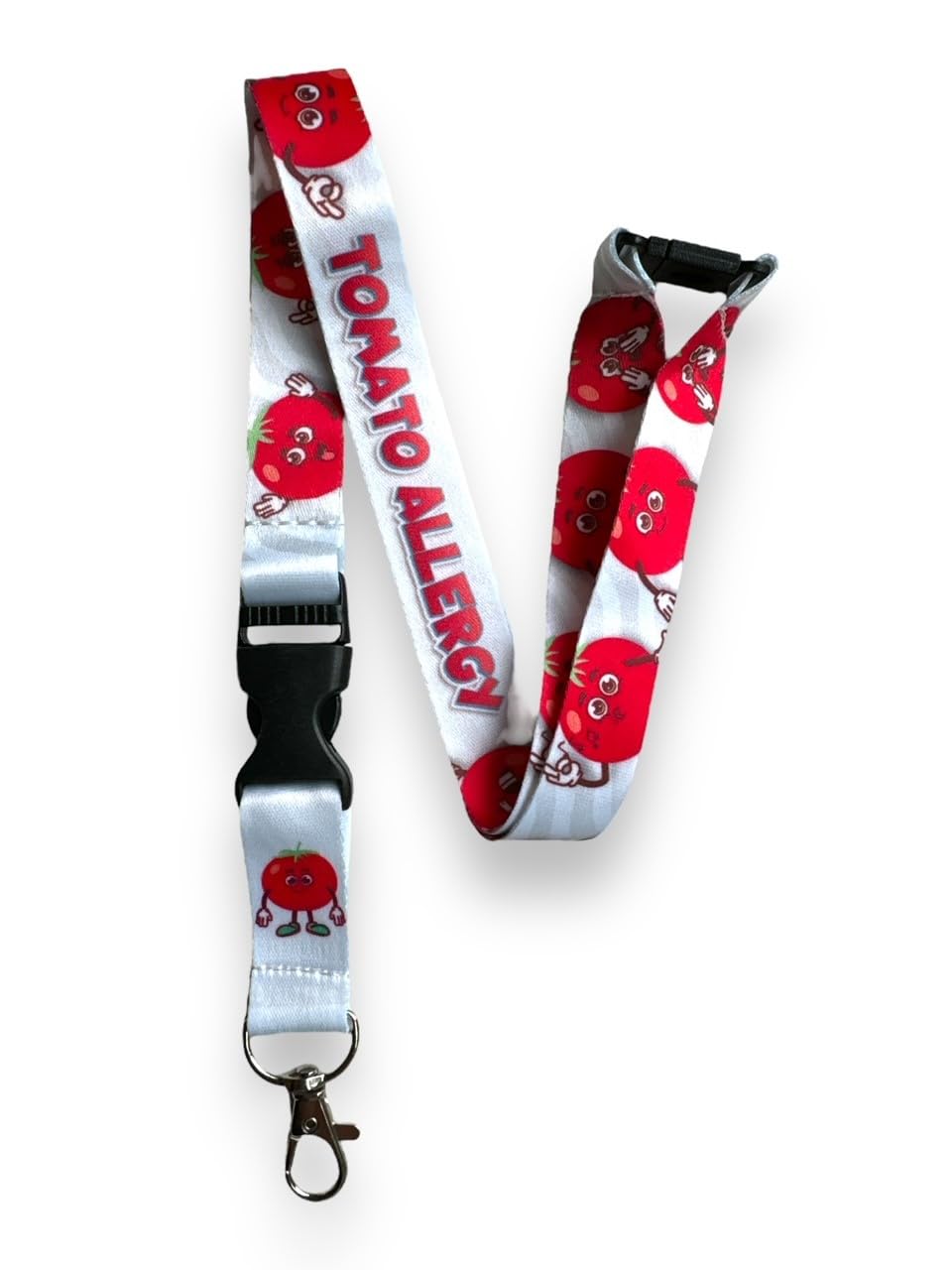 PAC Supplies Global Allergy Awareness Lanyard/Badge Holder - Child Youth Size (Tomato Allergy)