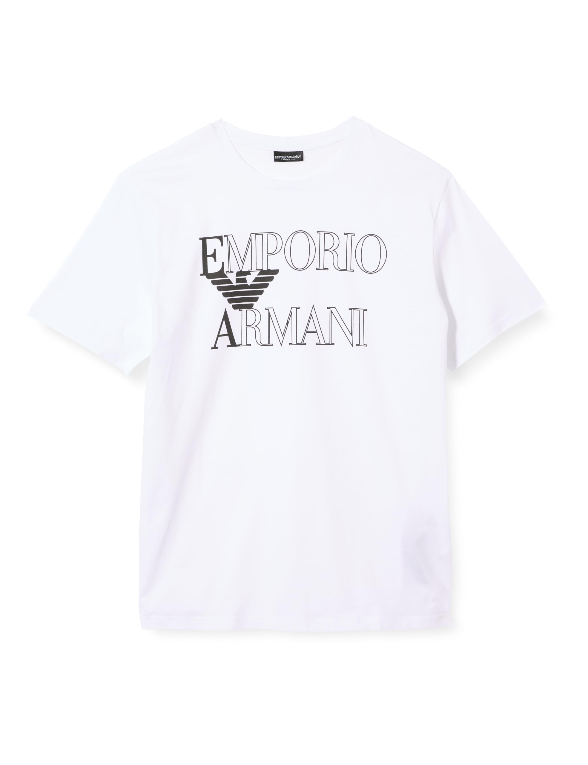 Emporio Armani Men's White Bold Logo Crew Neck T-Shirt Xl