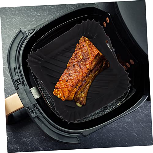COLLBATH Heißluftfritteuse Silikontopf-backblech Ersatzkorbeinsatz Silikon Topf Backblech Tabletts Dampfgarkorb Aus Silikon Airfryer Topf Tauschen Wiederverwendbar Ofen Quadrat Kieselgel – Bild 8