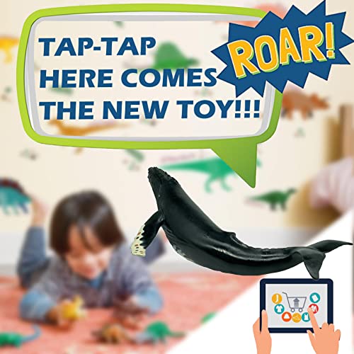 Gemini & Genius Humpback Whale Action Figure, Sea Animal Orca Blackfish Toys, Soft Rubber Ocean Shark, Great For Kids Bath Toys Swimming Toys, Beach Toys, Perfect Cake Coppers #TOP3