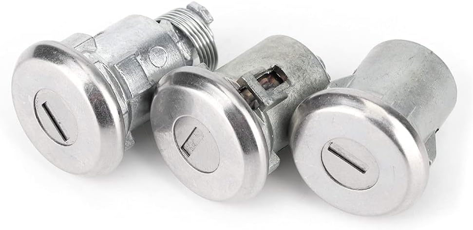 Door Lock Cylinder Set, Premium Cutlass Lock Set Door Trunk Key Kit 654394765282 Replacement Car Accessories, for, for Door Trunk Locks, Round Head Keys