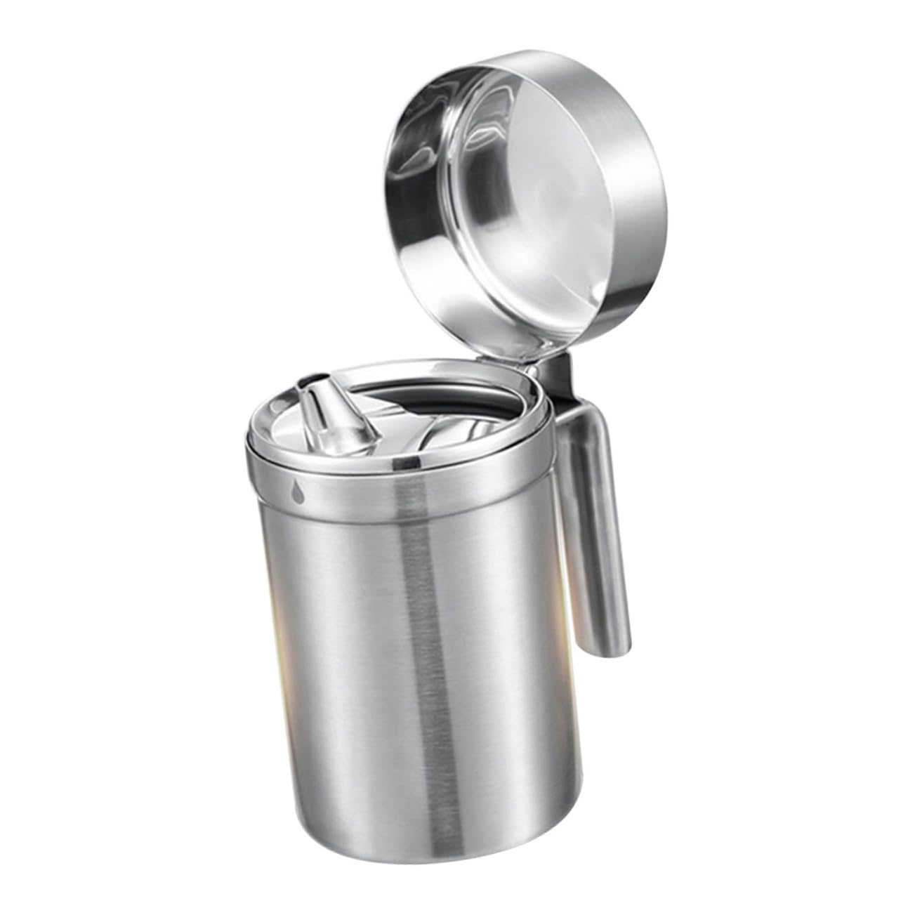 IMIKEYA 550ml Edelstahl Ölkanne Auslaufsicherer Ölspender Mit Deckel Für Küche Ölbehälter Für Olivenö Und Essig Praktische Küchenutensilien Aus 304 Edelstahl