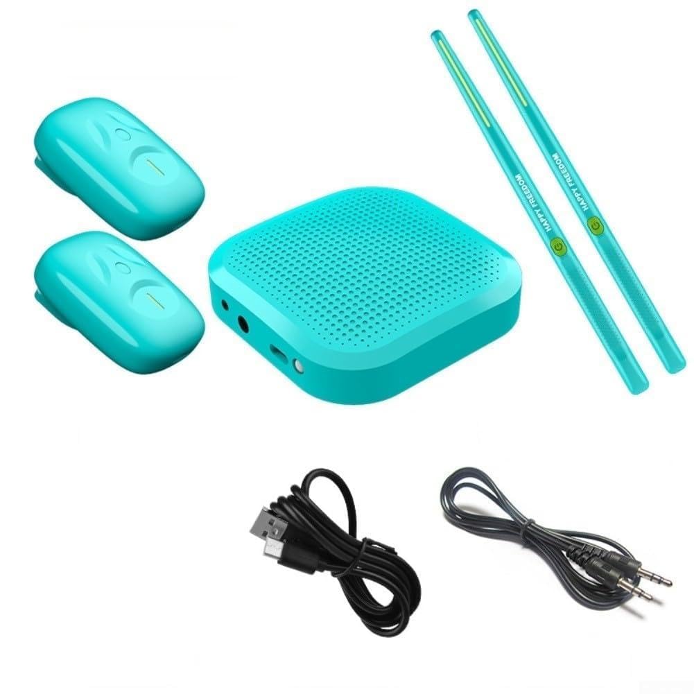 Batería electrónica portátil con sensor de movimiento 3D (tamaño B-azul)